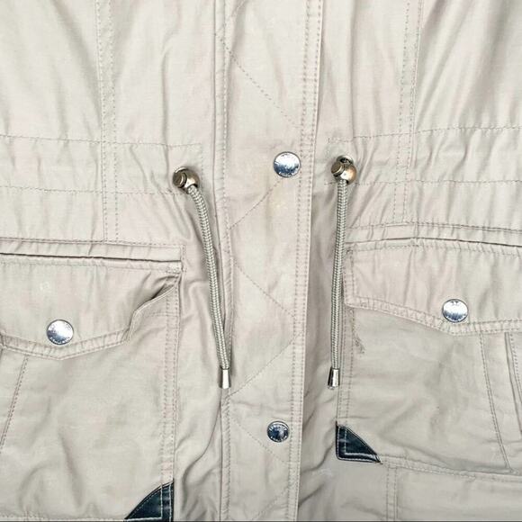Laundry Shelli Segal Rain Parka Military Style Utility Jacket High Neck Small S - Picture 2 of 13